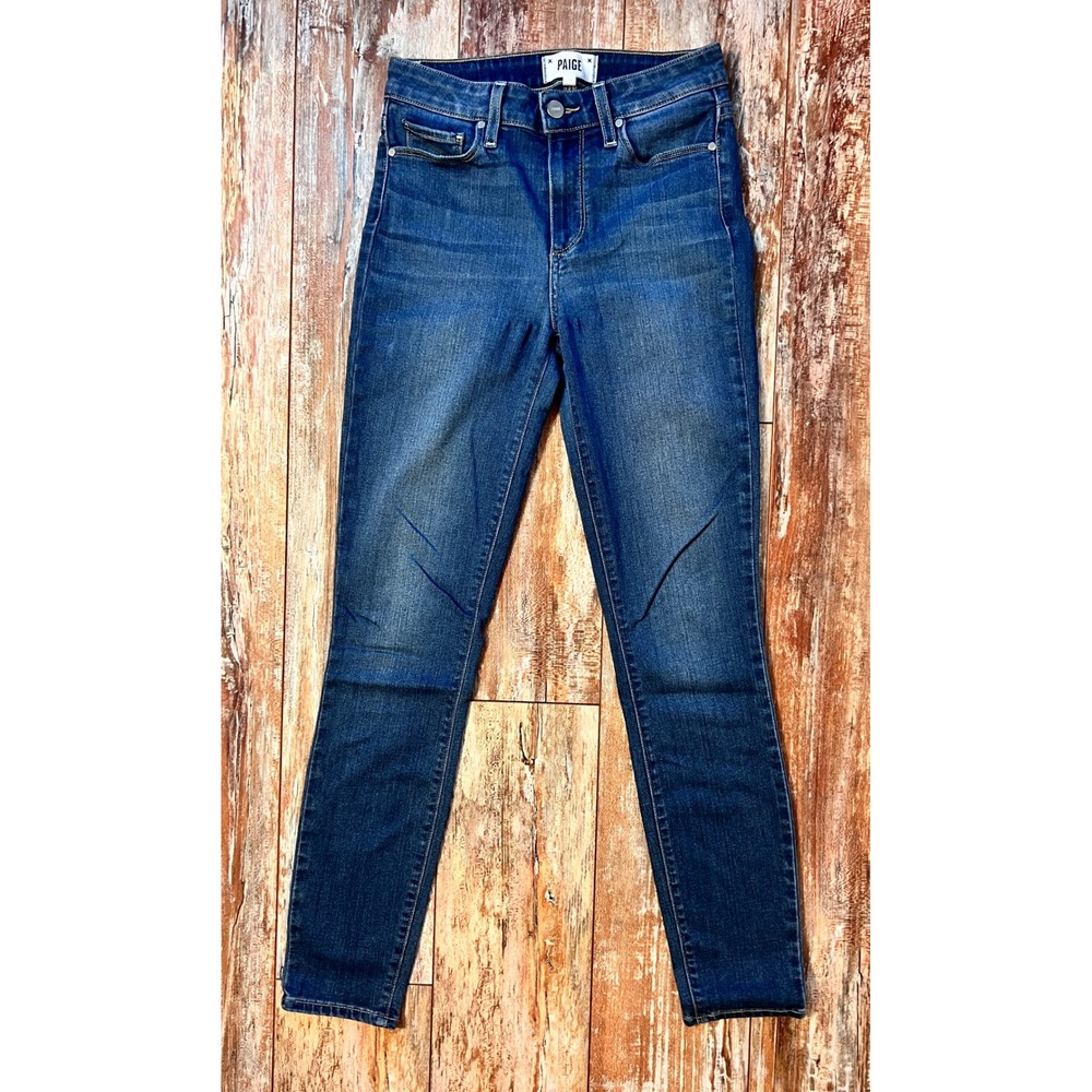 PAIGE Hoxton Ankle Jeans Womens 25 High Rise Skinny Stretch Dark Wash